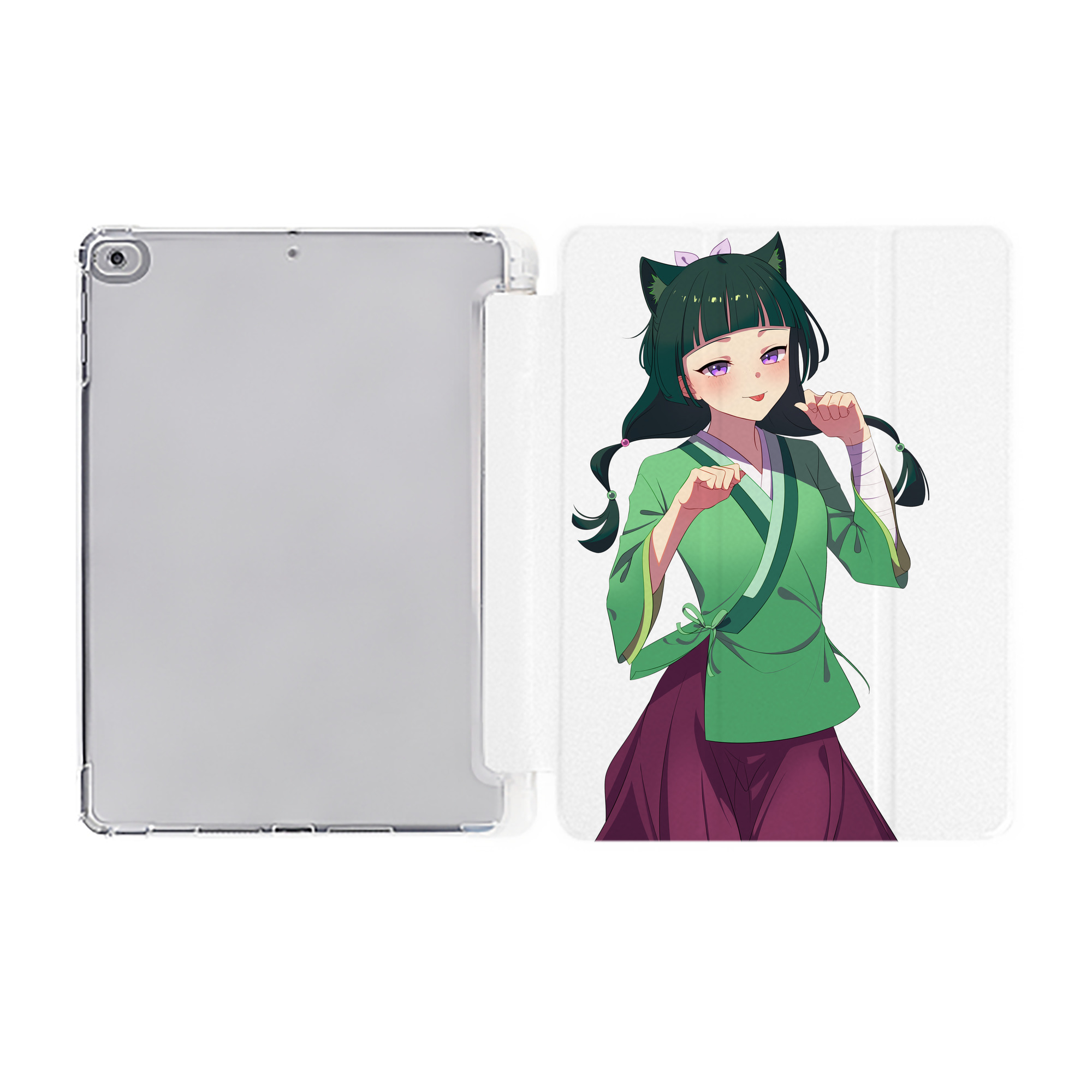 （画像用） 薬屋のひとりごと The Apothecary Diaries IPad ケース ペン収納付き 三つ折りスタンド PUレザー×シリコン 対応機種9.5/10.5/10.9インチ